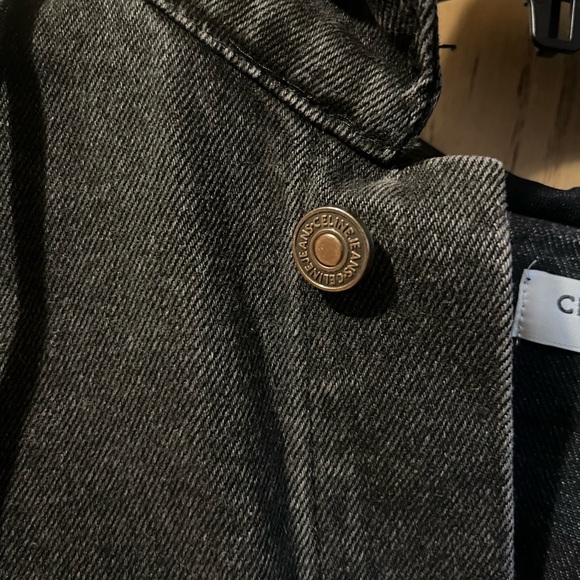 Celine Charcoal Hooded Denim Jacket - Picture 4 of 7